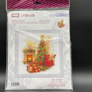 Riolis Christmas Serenity Counted Cross Stitch Kit 14ct Aida Wool Blend Sealed‎